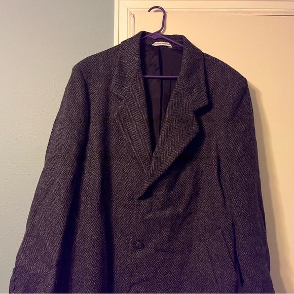 Men’s Wool Gray Trench Coat - Picture 8 of 9